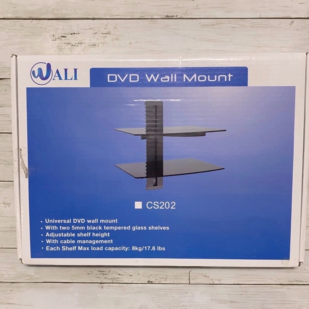 NEW Wali Universal DVD Wall Mount Shelves PRICE FIRM